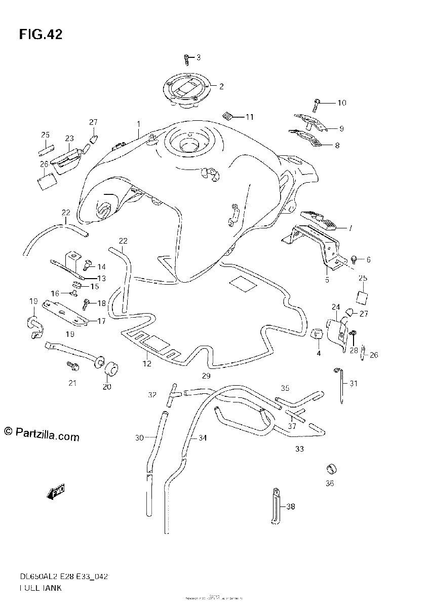 Diagrama de FUEL TANK E28