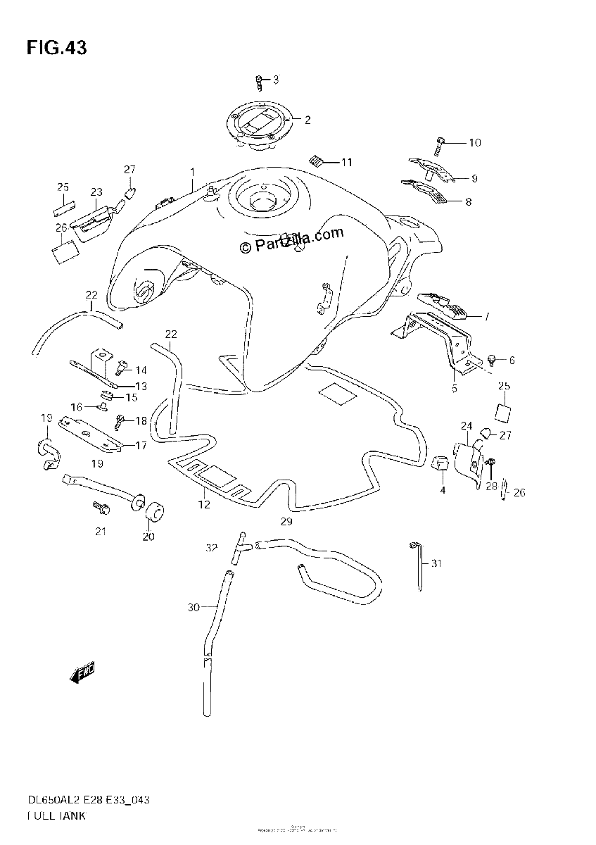 Diagrama de FUEL TANK E33