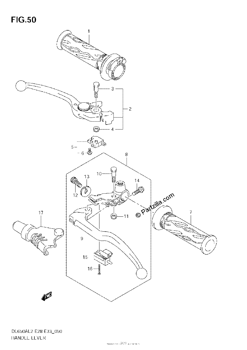 Diagrama de HANDLE LEVER