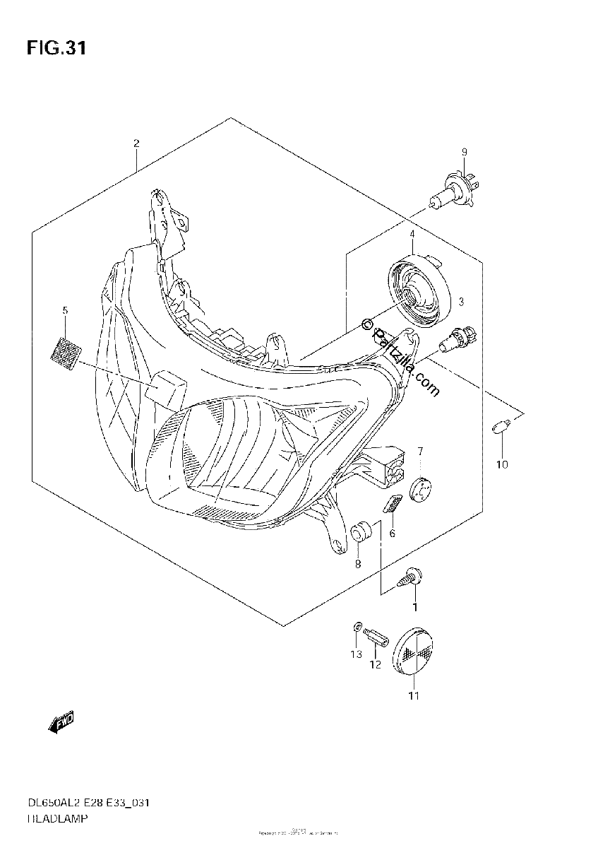 Diagrama de HEADLAMP