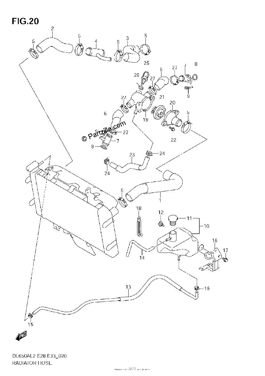 Diagrama de RADIATOR HOSE