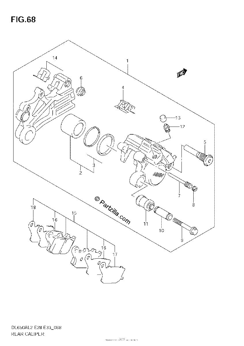 Diagrama de REAR CALIPER