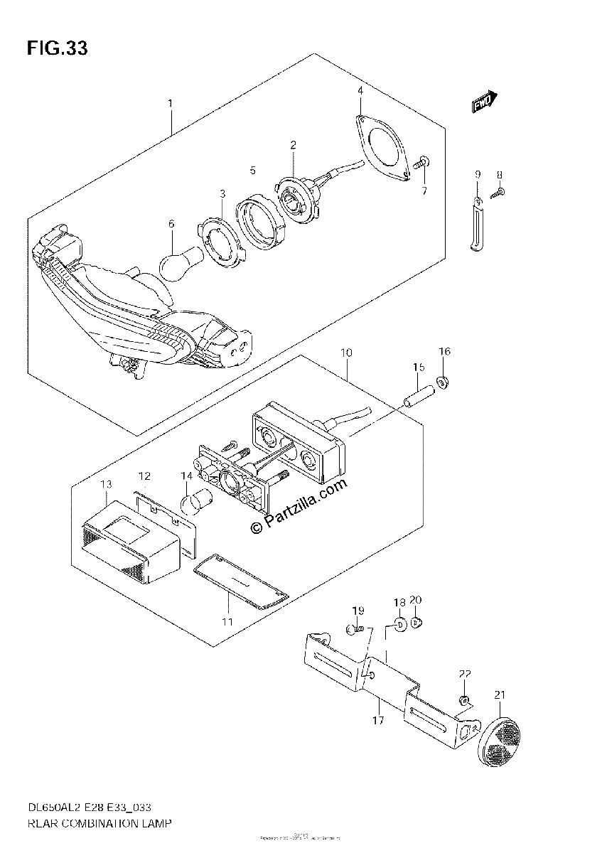 Diagrama de REAR COMBINATION LAMP