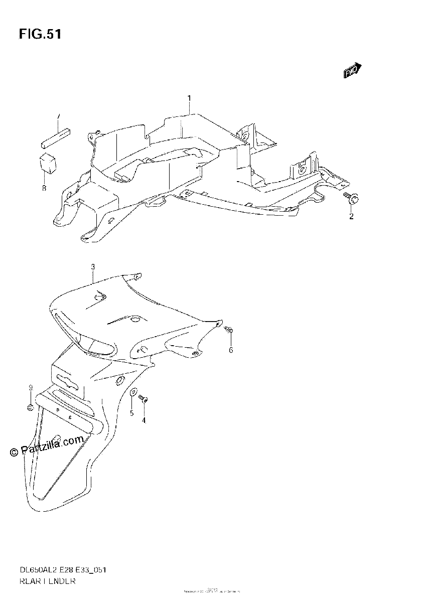 Diagrama de REAR FENDER