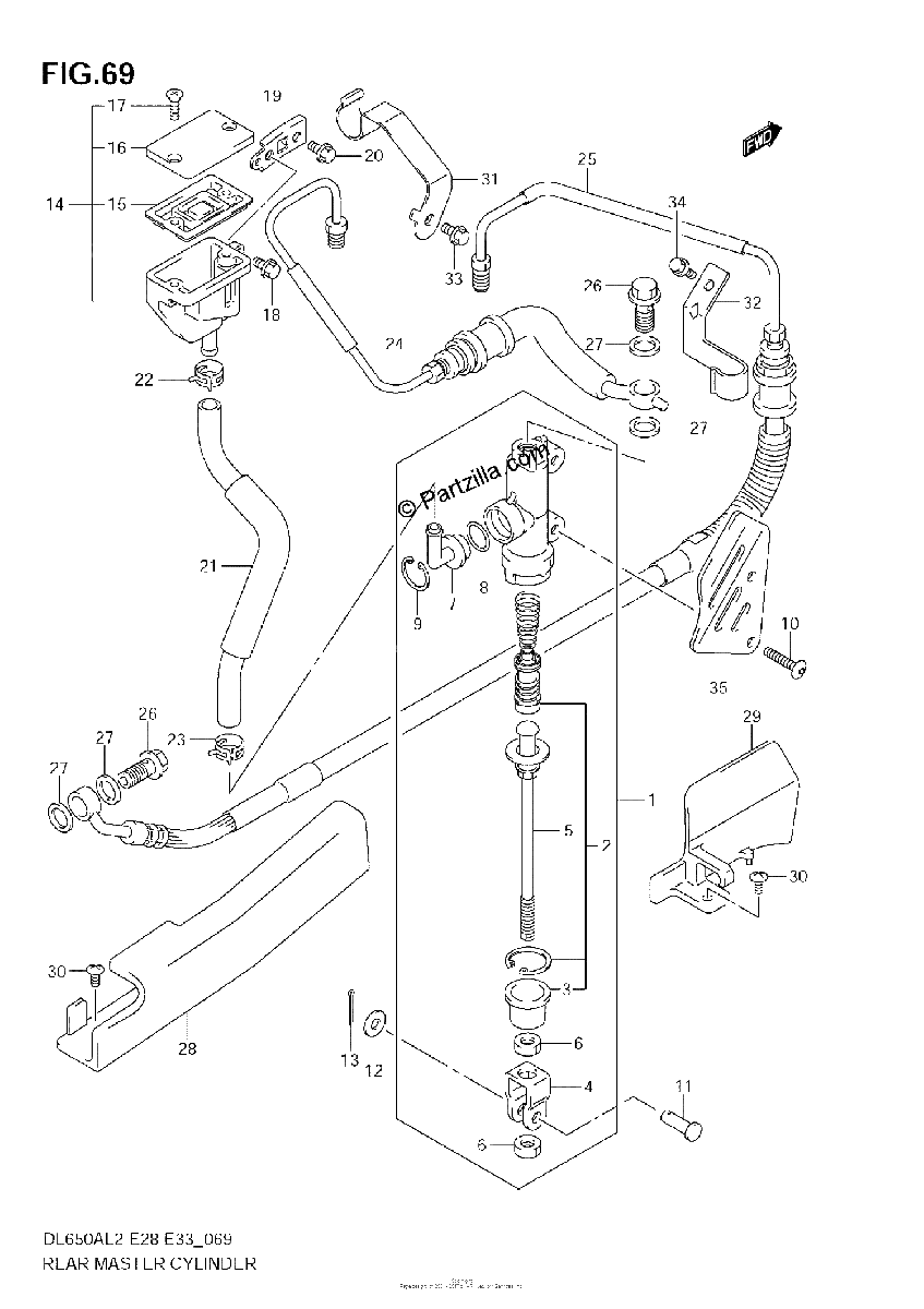 Diagrama de REAR MASTER CYLINDER