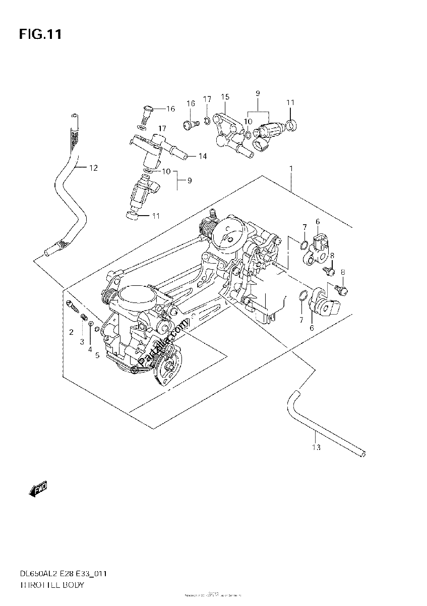 Diagrama de THROTTLE BODY E28