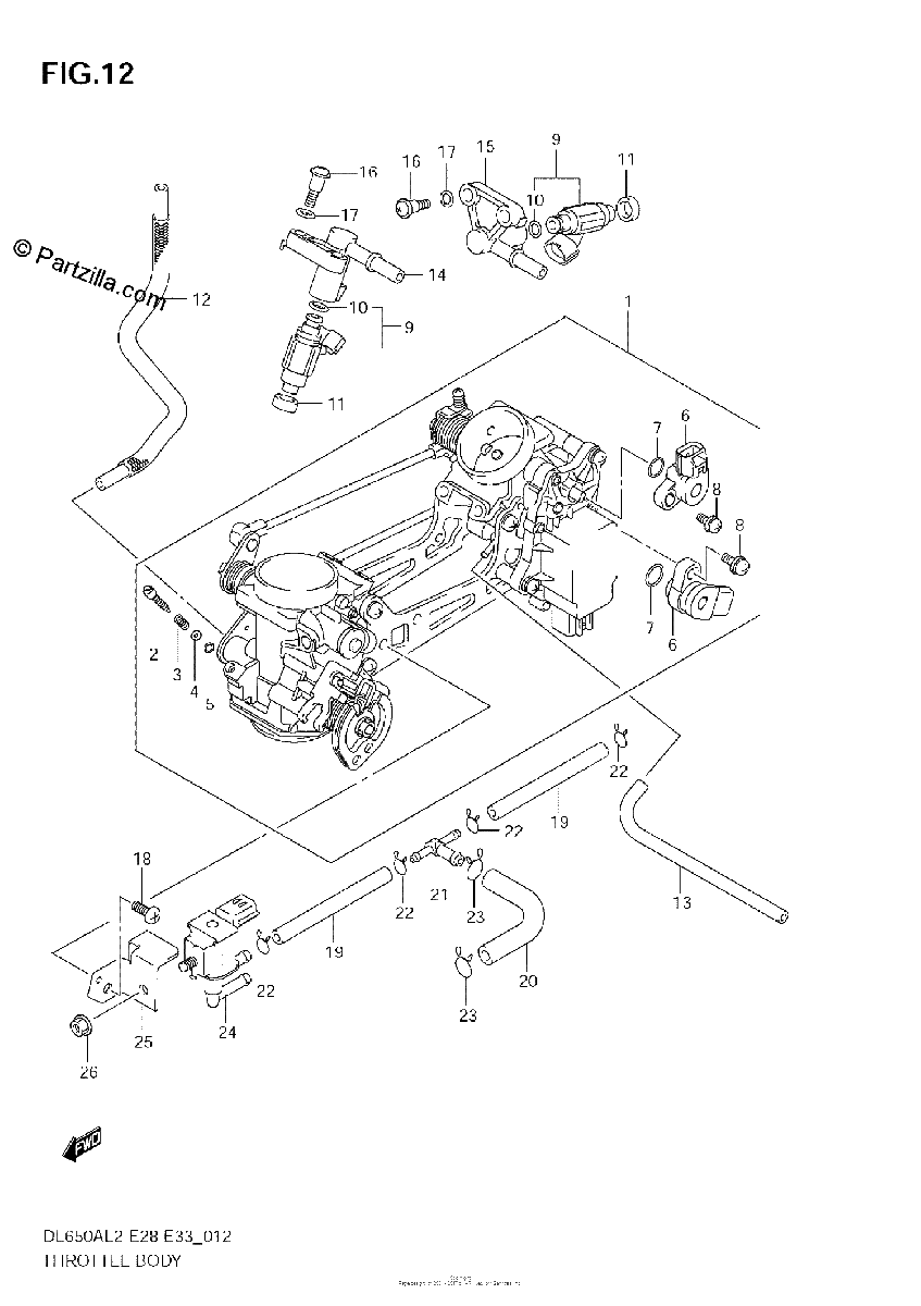 Diagrama de THROTTLE BODY E33