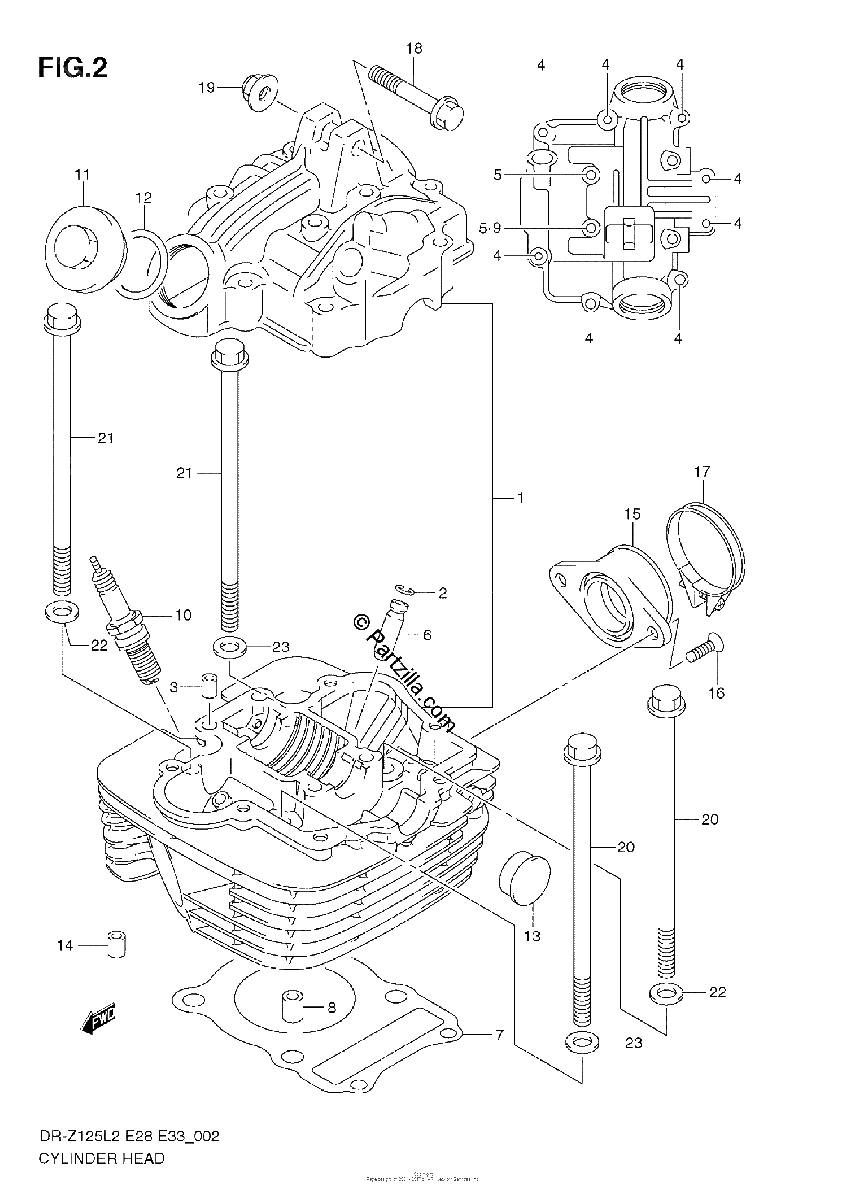 Diagrama de CYLINDER HEAD