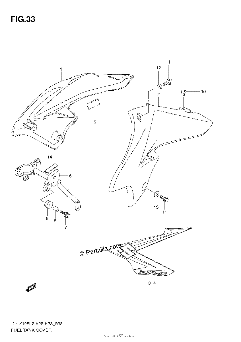 Diagrama de FUEL TANK COVER