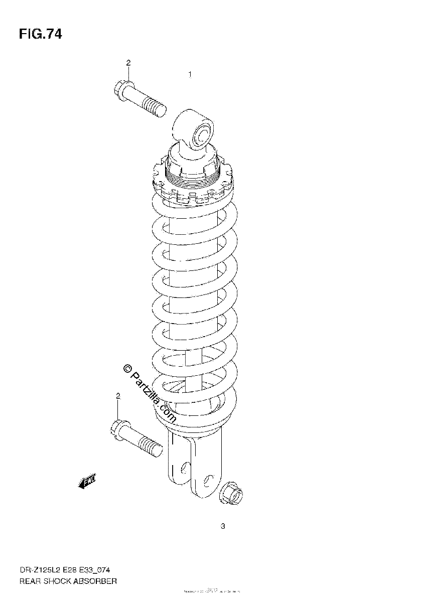 Diagrama de REAR SHOCK ABSORBER DR Z125 E28