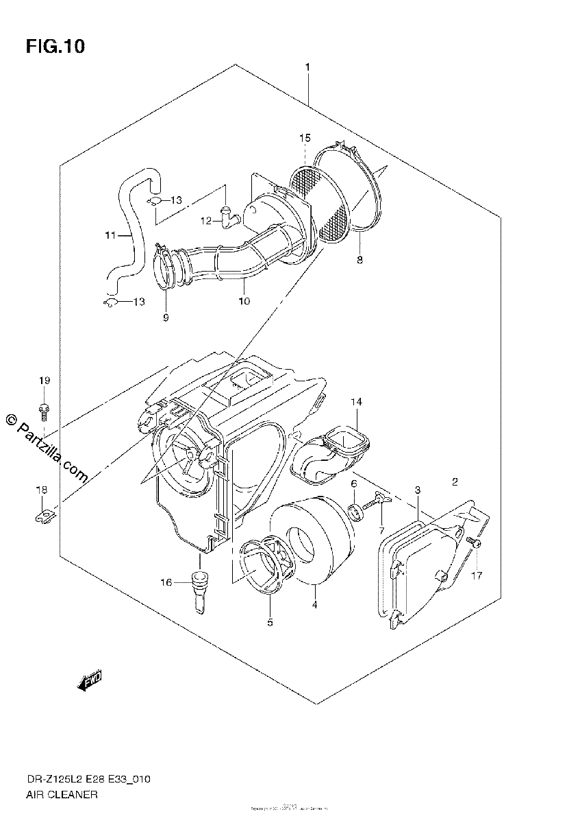 Diagrama de AIR CLEANER