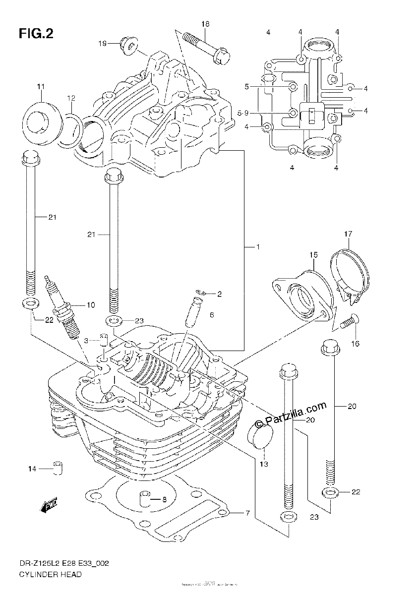 Diagrama de CYLINDER HEAD