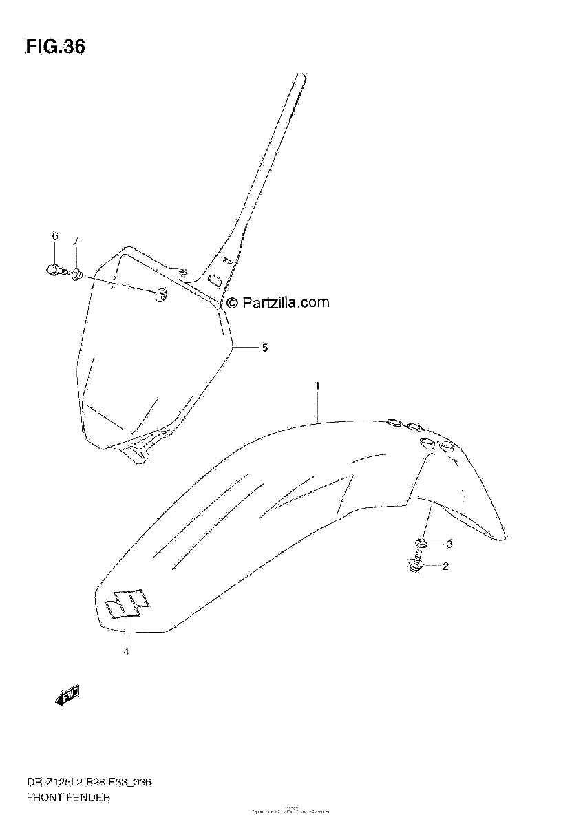 Diagrama de FRONT FENDER