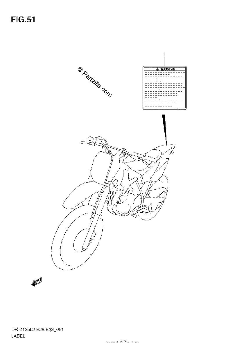 Diagrama de LABEL DR Z125L E28