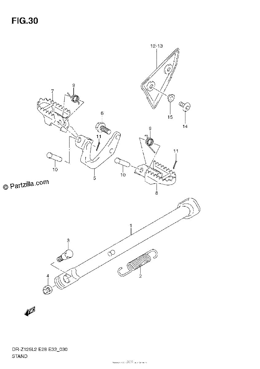 Diagrama de STAND DR Z125L E33