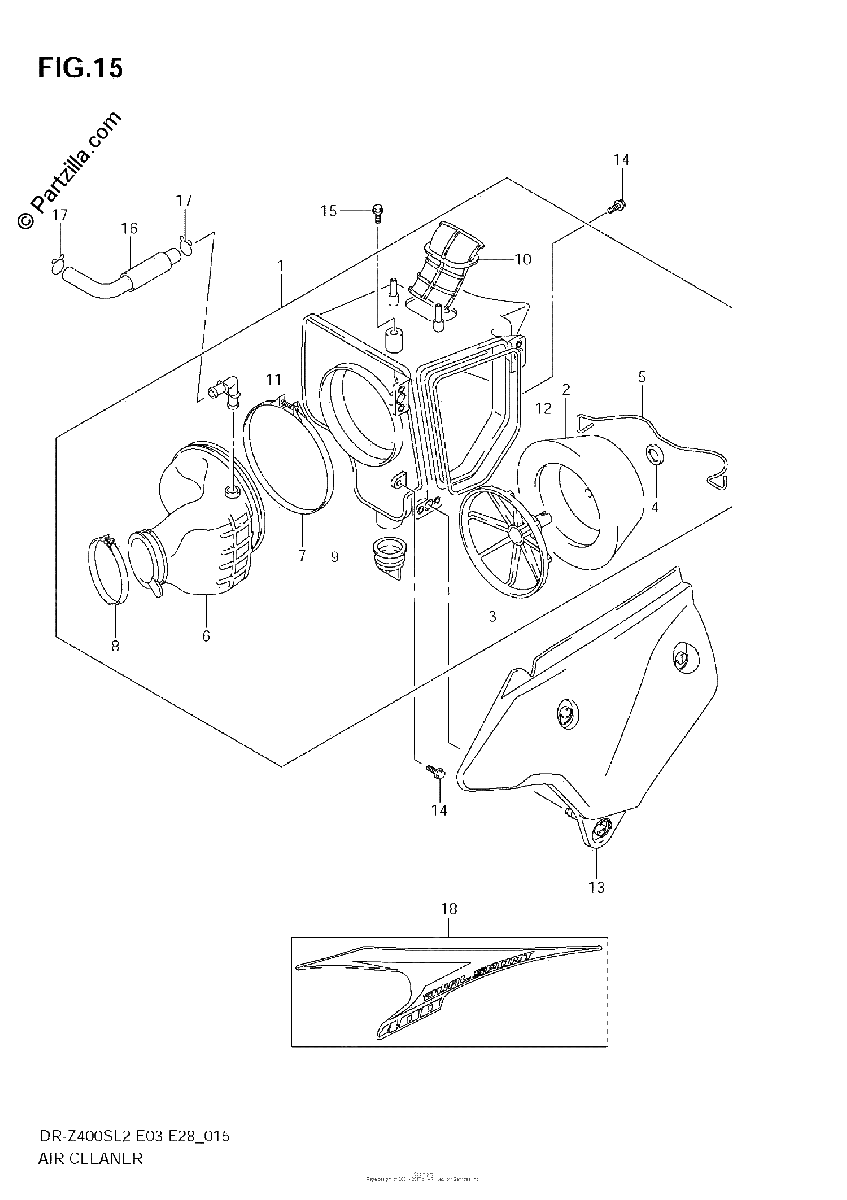 Diagrama de AIR CLEANER