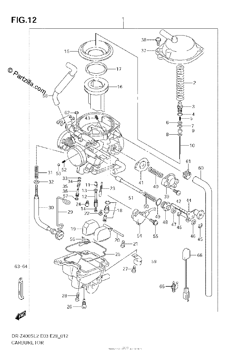 Diagrama de CARBURETOR E03