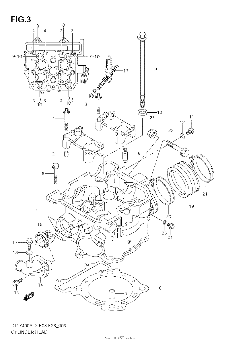 Diagrama de CYLINDER HEAD