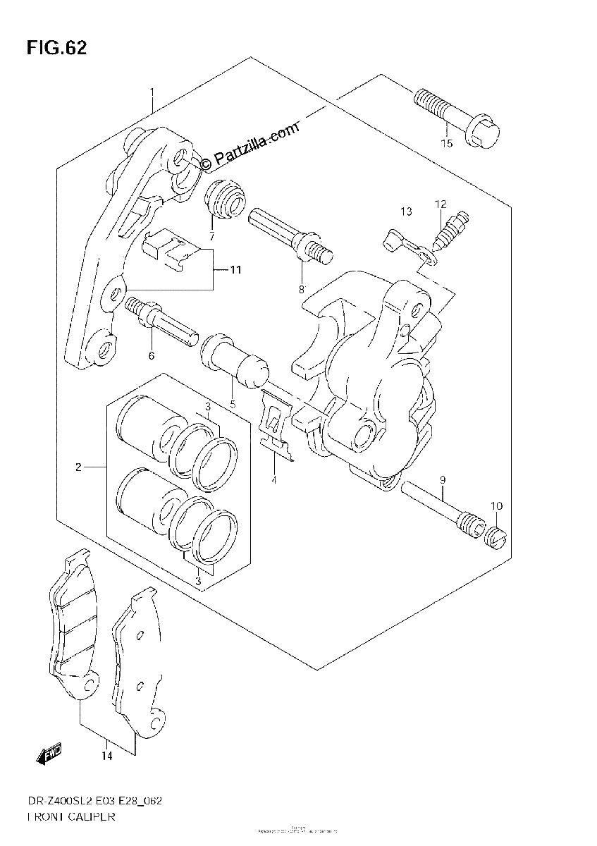 Diagrama de FRONT CALIPER