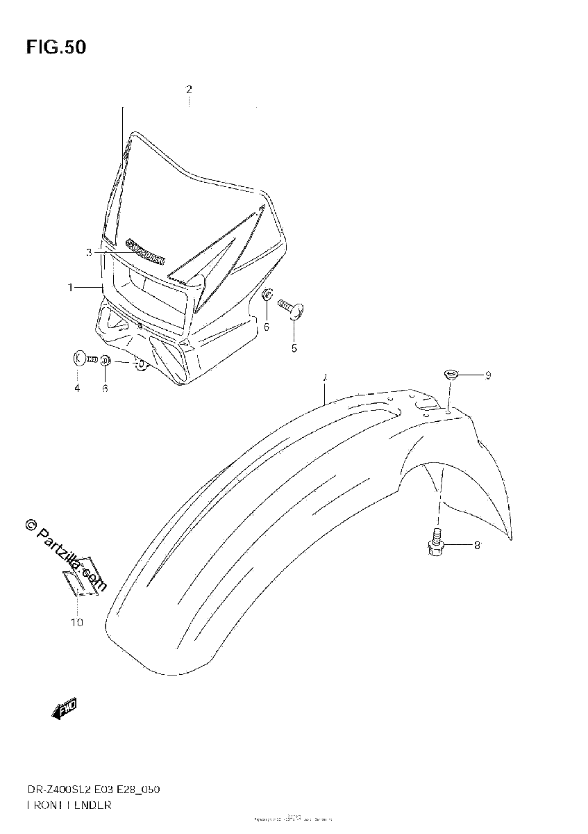 Diagrama de FRONT FENDER