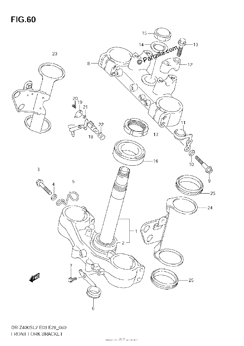 Diagrama de FRONT FORK BRACKET