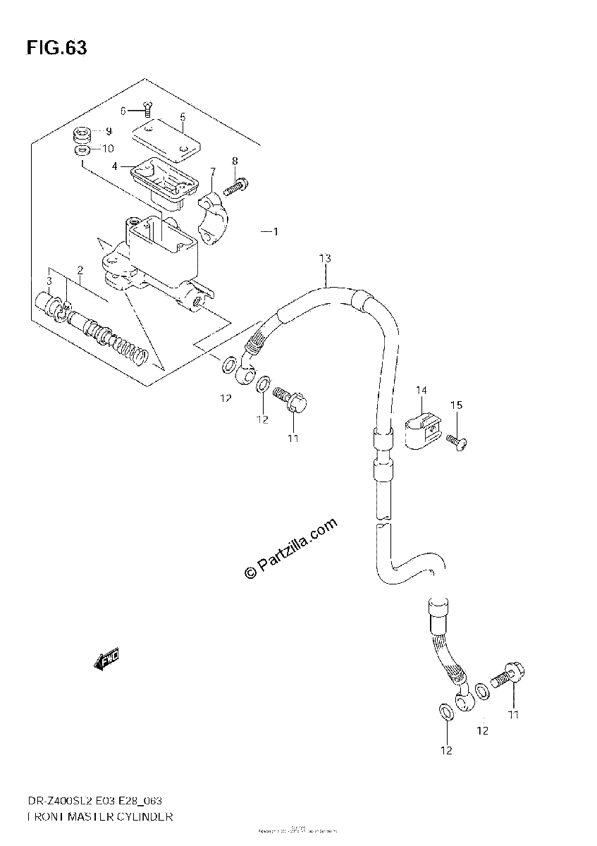 Diagrama de FRONT MASTER CYLINDER