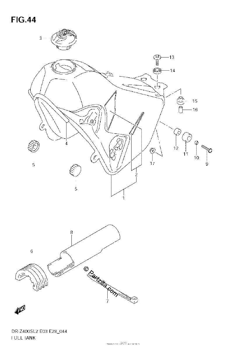 Diagrama de FUEL TANK E33