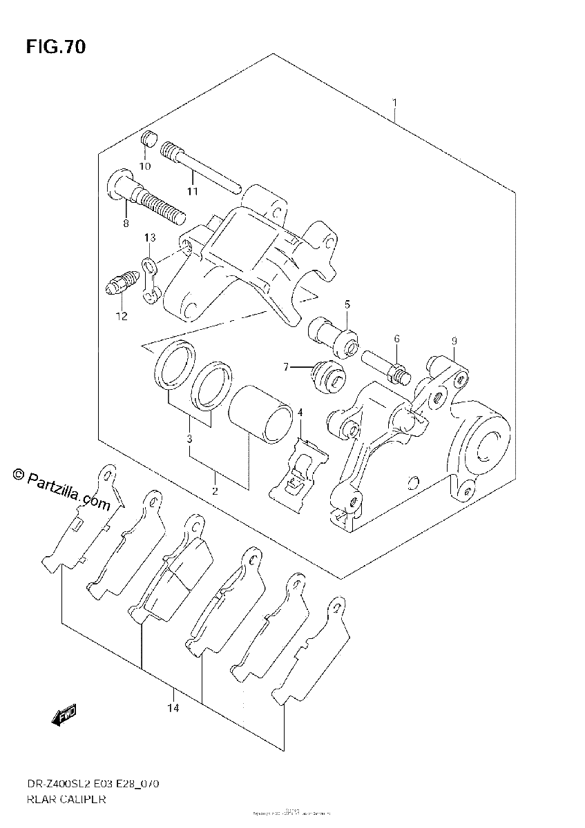Diagrama de REAR CALIPER