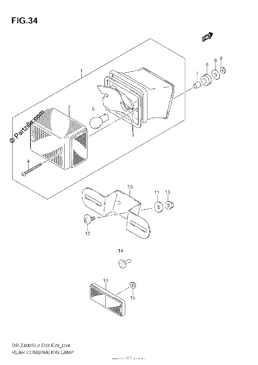 Diagrama de REAR COMBINATION LAMP