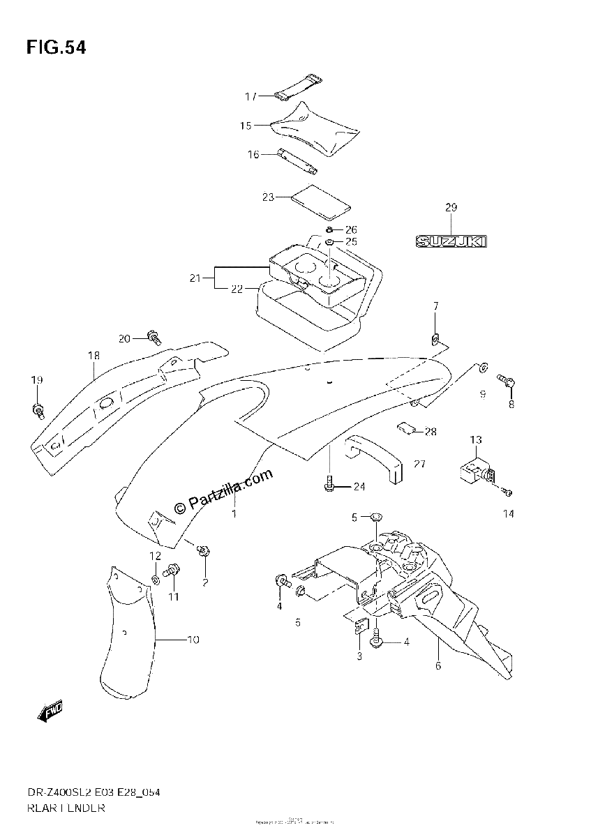 Diagrama de REAR FENDER