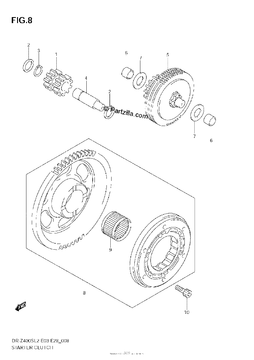 Diagrama de STARTER CLUTCH