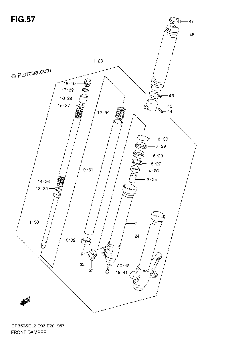 Diagrama de FRONT DAMPER