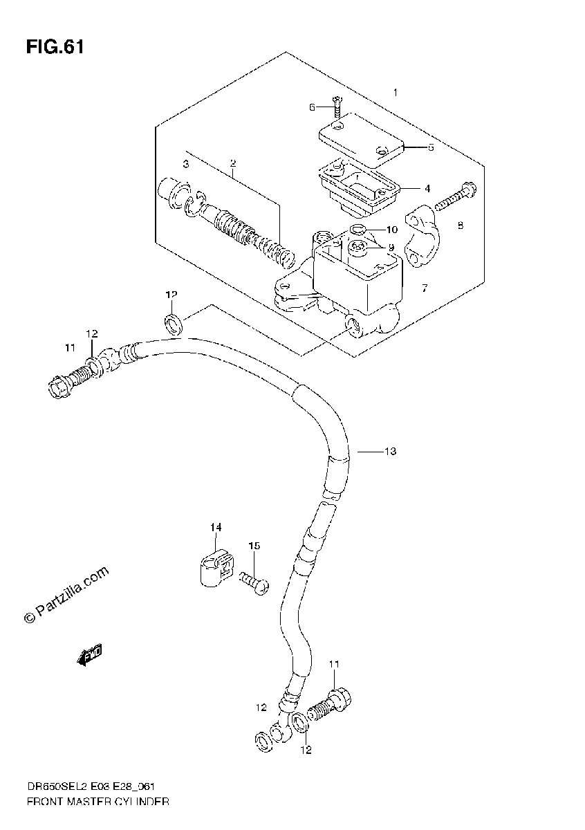 Diagrama de FRONT MASTER CYLINDER