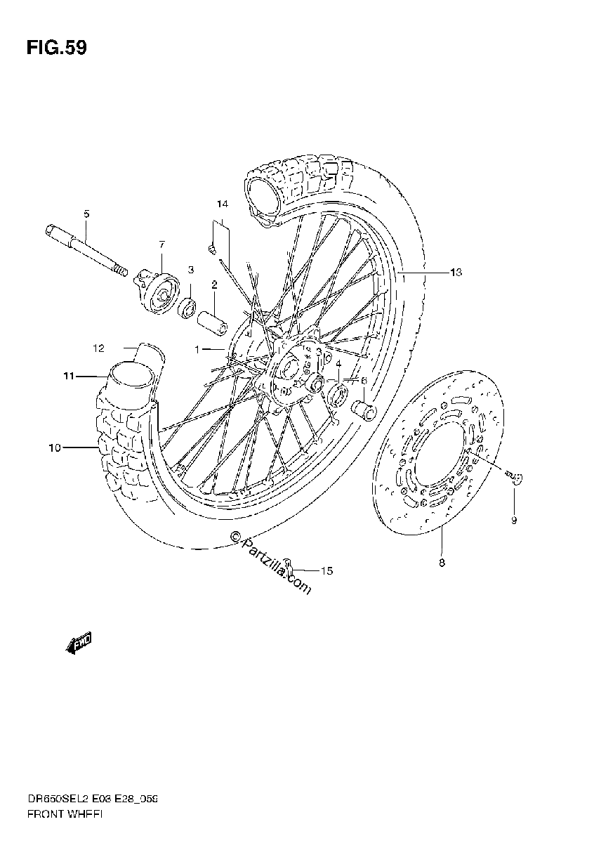 Diagrama de FRONT WHEEL