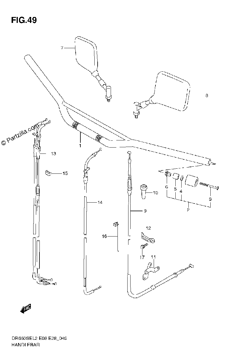 Diagrama de HANDLEBAR