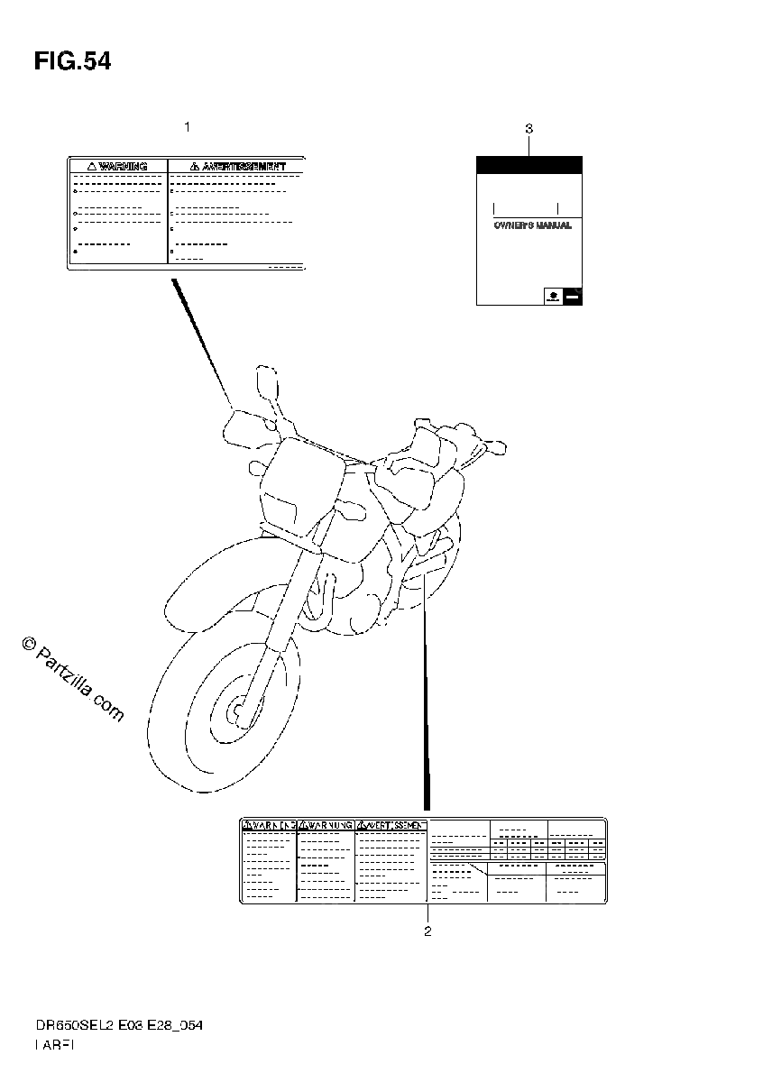 Diagrama de LABEL DR650SE L2 E28