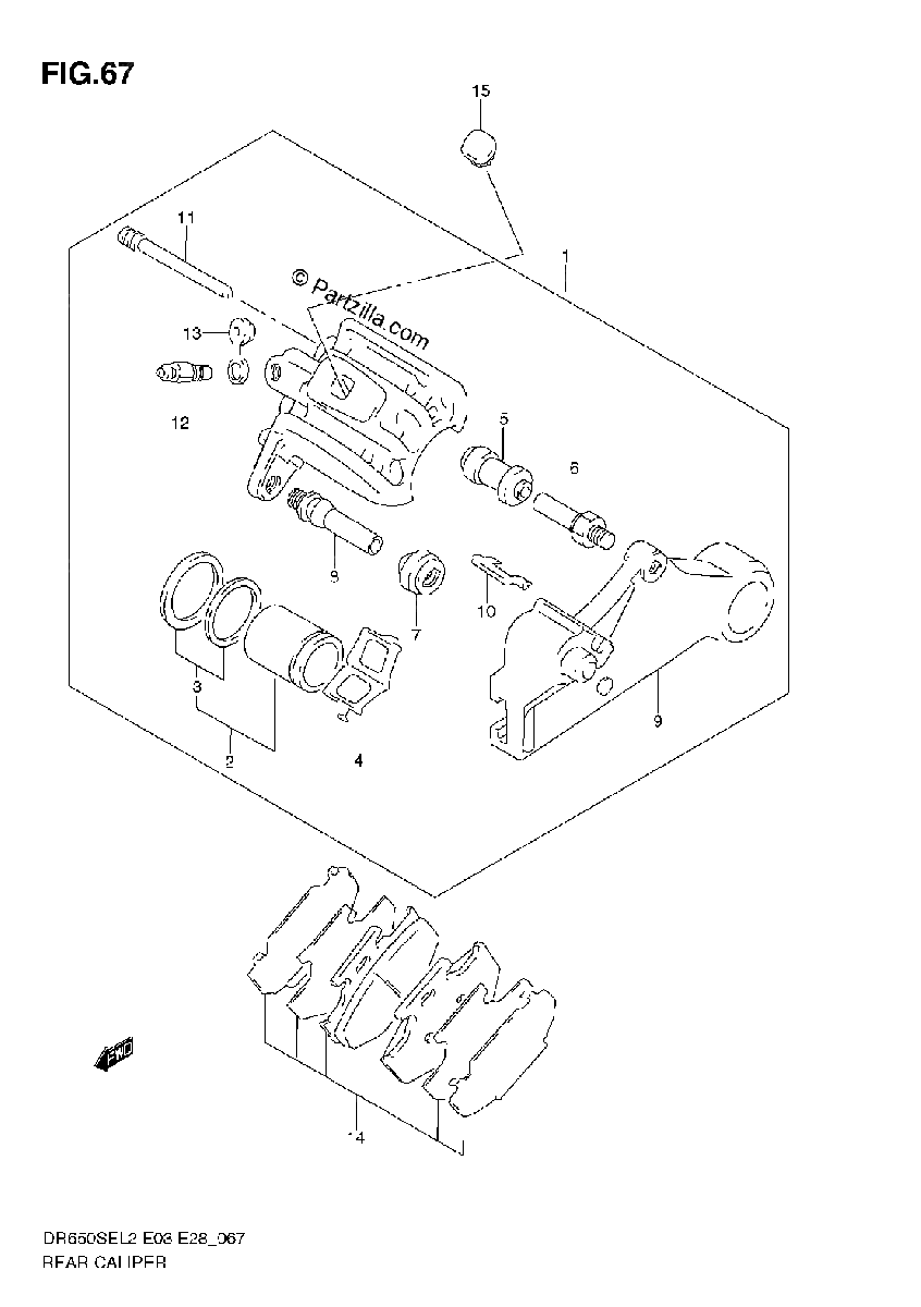 Diagrama de REAR CALIPER
