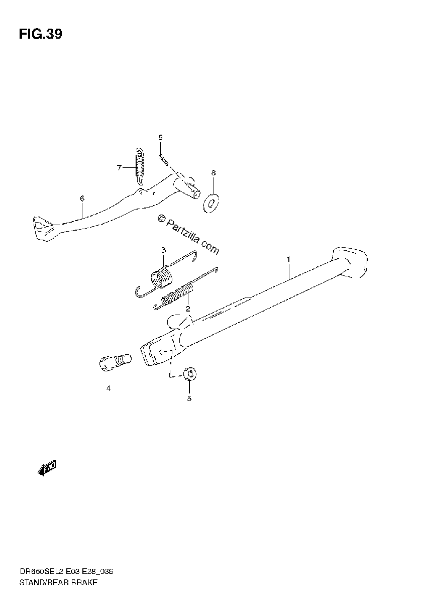 Diagrama de STAND REAR BRAKE