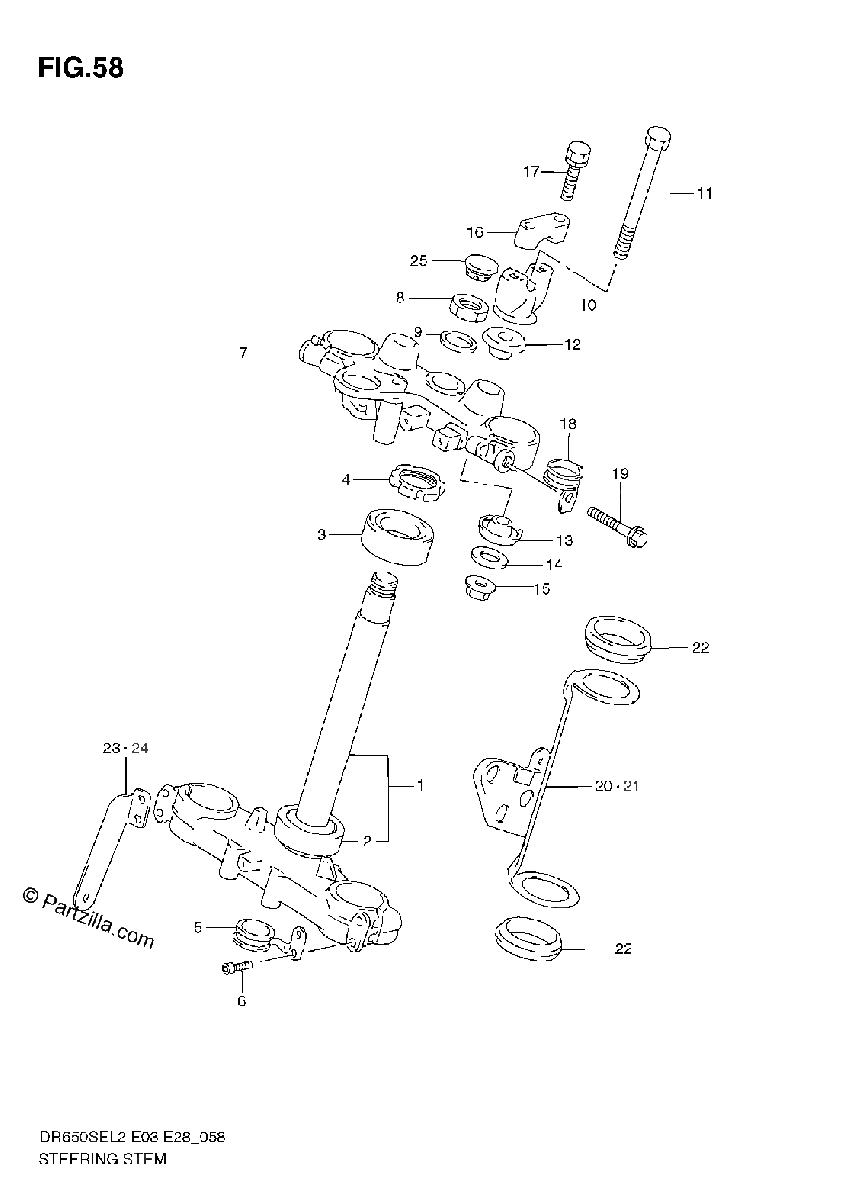 Diagrama de STEERING STEM