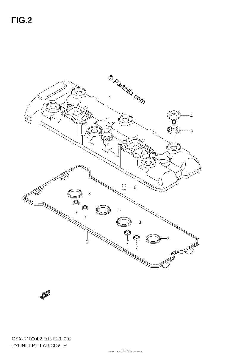 Diagrama de CYLINDER HEAD COVER