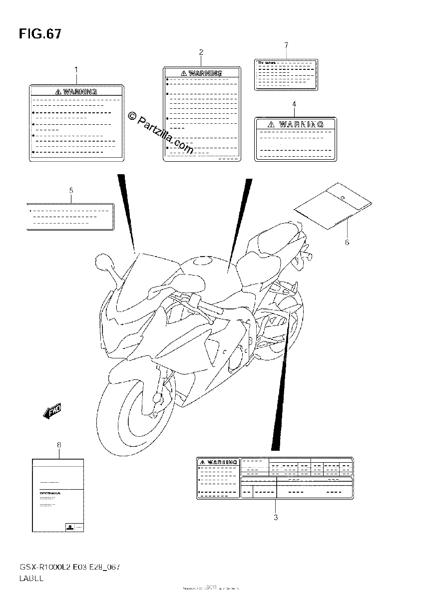 Diagrama de LABEL GSX R1000 L2 E03