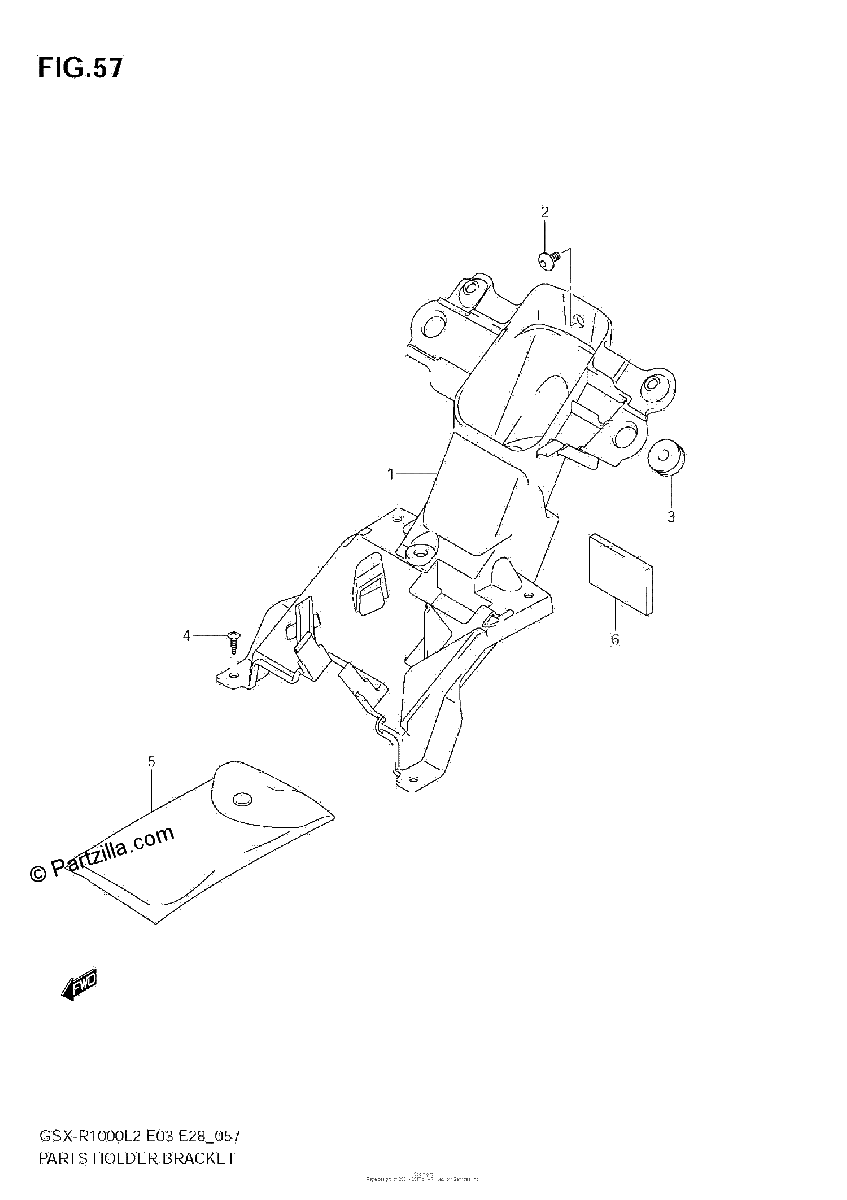 Diagrama de PARTS HOLDER BRACKET