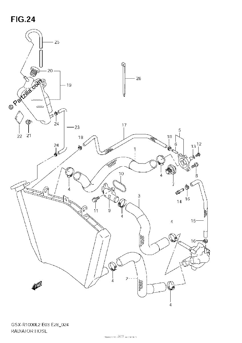 Diagrama de RADIATOR HOSE