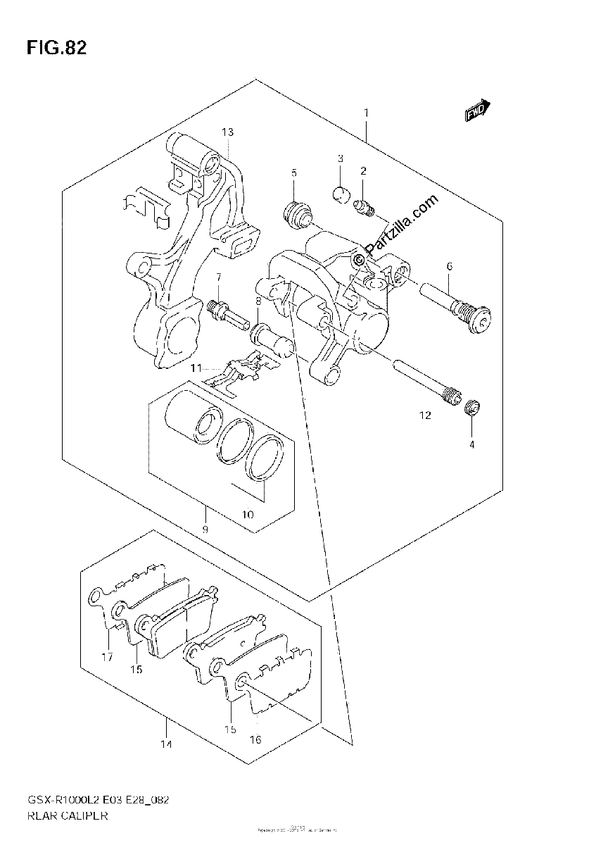 Diagrama de REAR CALIPER