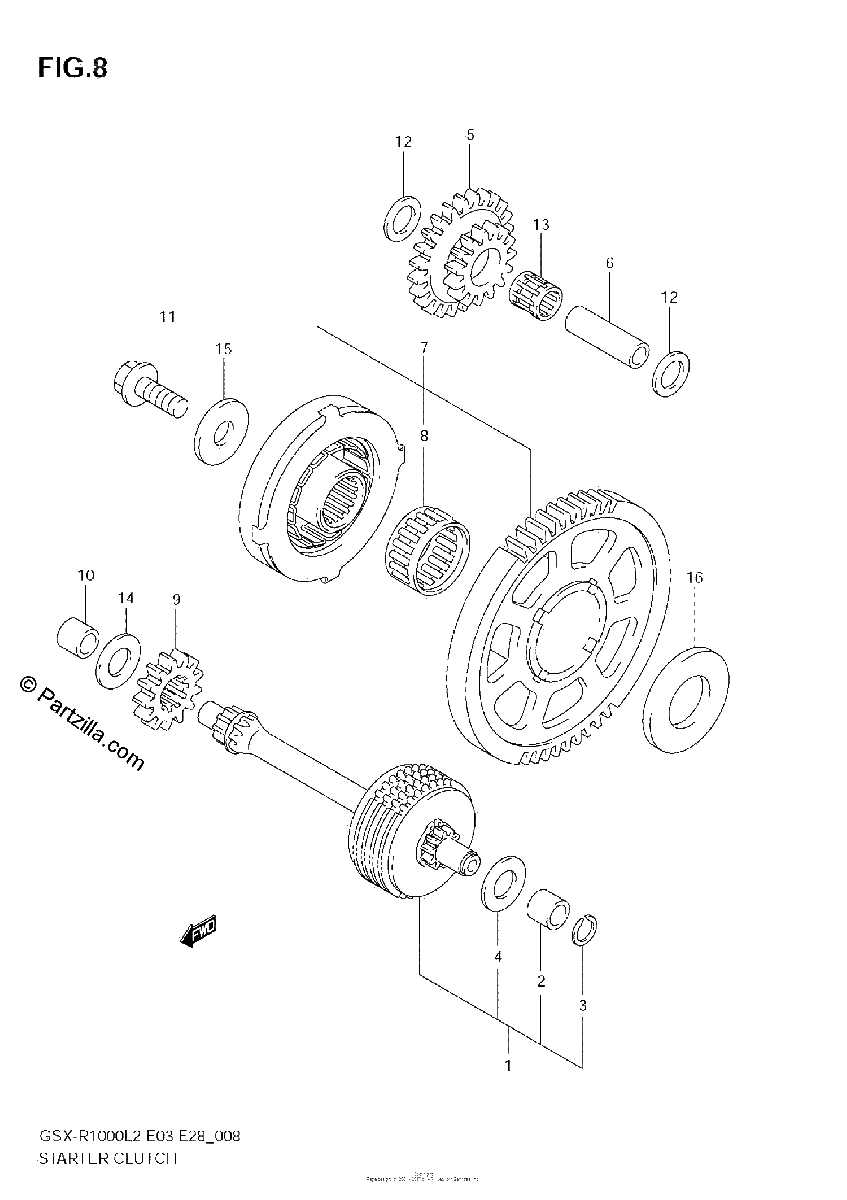 Diagrama de STARTER CLUTCH