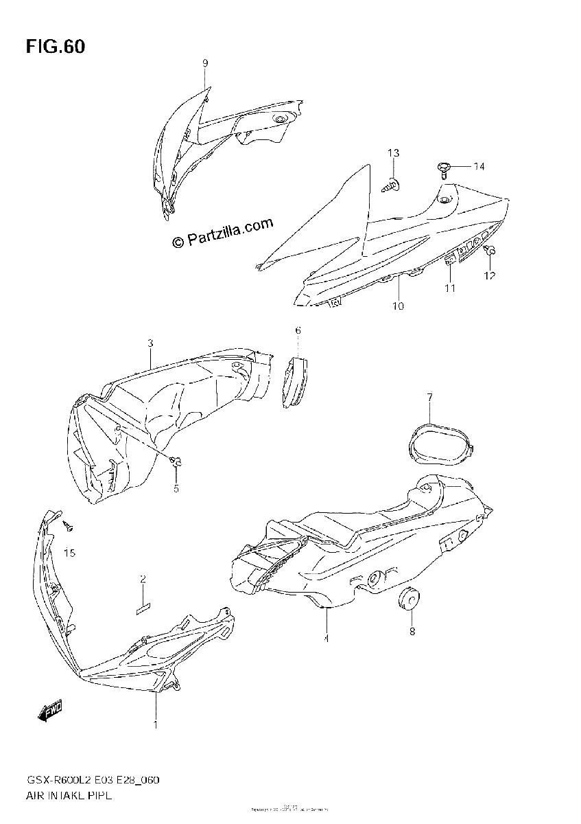 Diagrama de AIR INTAKE PIPE