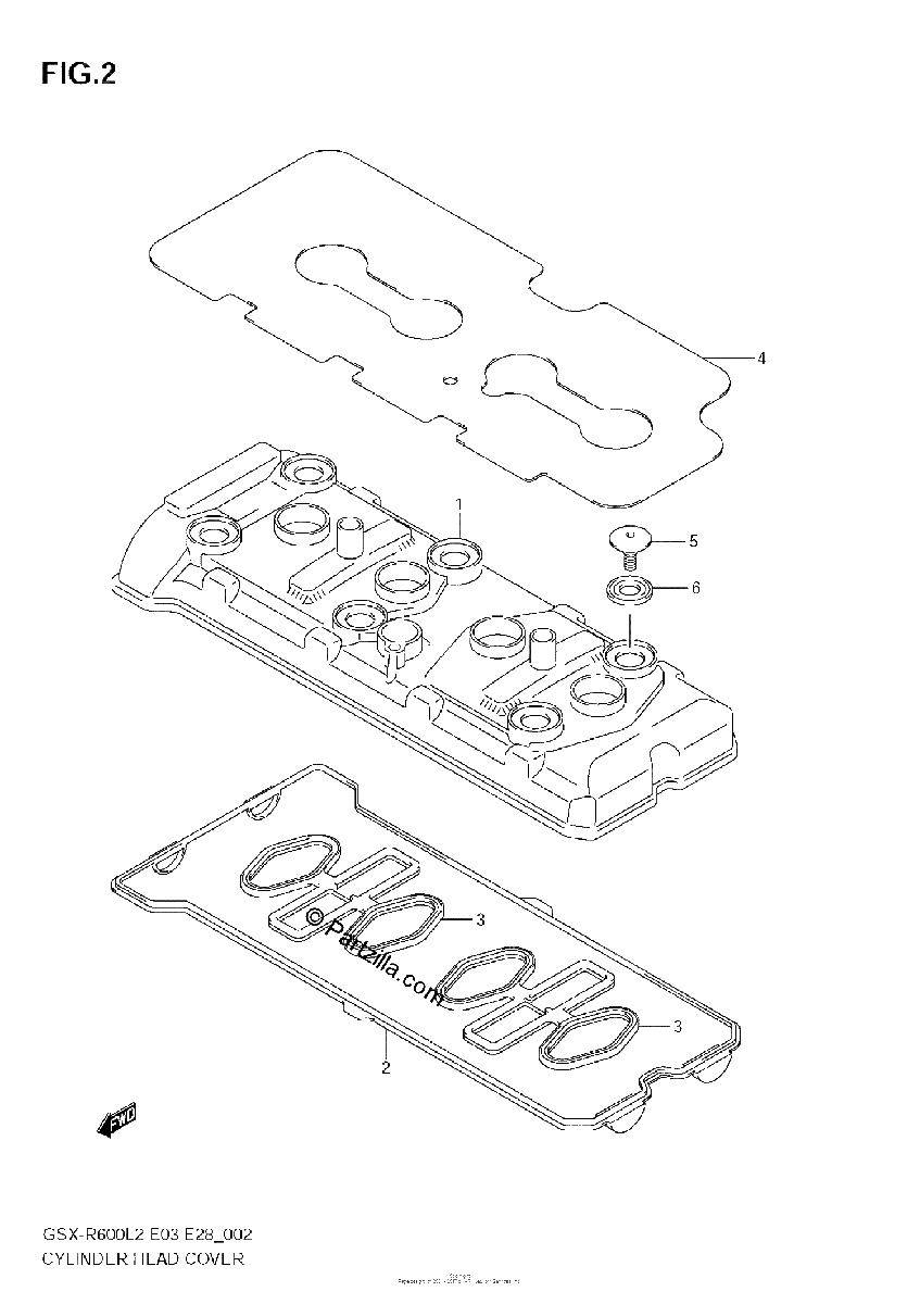 Diagrama de CYLINDER HEAD COVER