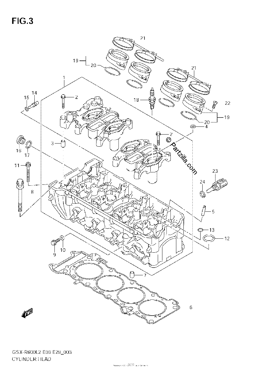 Diagrama de CYLINDER HEAD