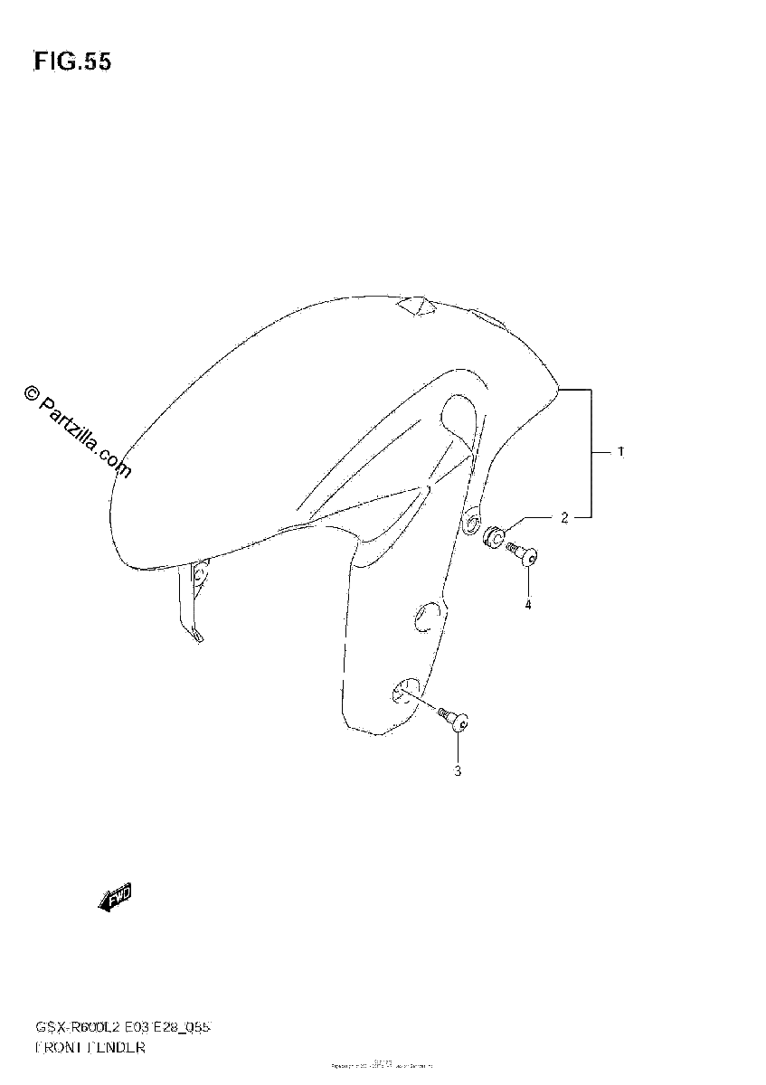 Diagrama de FRONT FENDER