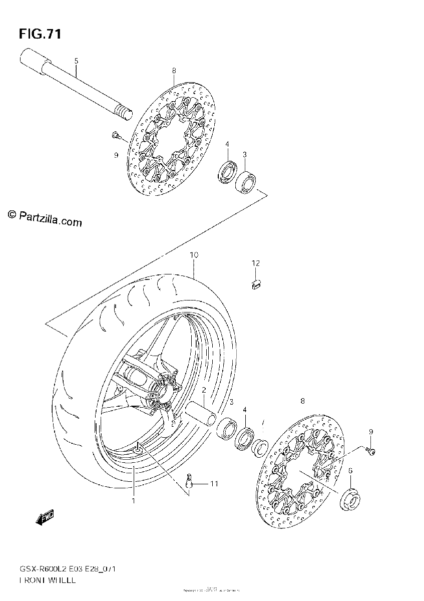 Diagrama de FRONT WHEEL